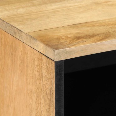 vidaXL Ντουλάπι τηλεόρασης καφέ 80x31,5x46cm από μασίφ ξύλο Mango 1 τεμ.