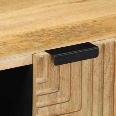 vidaXL Ντουλάπι τηλεόρασης καφέ 80x31,5x46cm από μασίφ ξύλο Mango 1 τεμ.