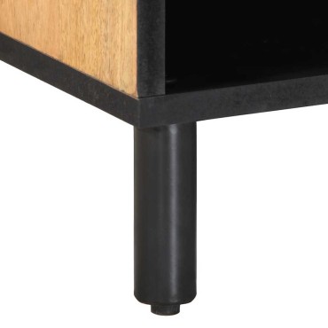 vidaXL Ντουλάπι τηλεόρασης καφέ 80x31,5x46cm από μασίφ ξύλο Mango 1 τεμ.