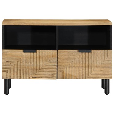 vidaXL Ντουλάπι τηλεόρασης καφέ 70x33x46cm μασίφ ξύλο Mango 1 τεμ.
