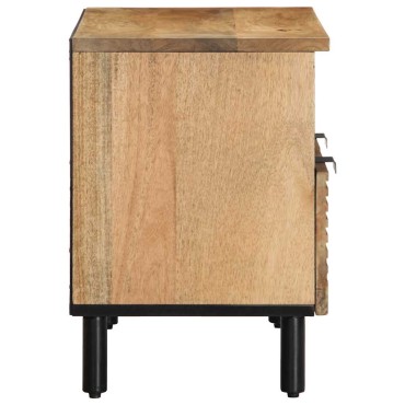 vidaXL Ντουλάπι τηλεόρασης καφέ 70x33x46cm μασίφ ξύλο Mango 1 τεμ.