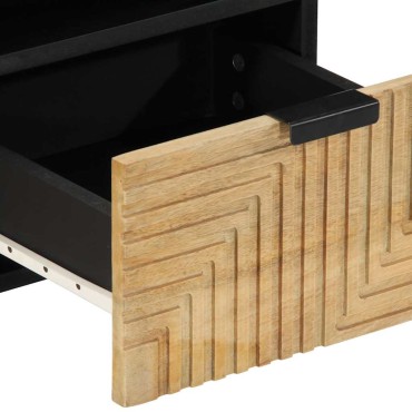 vidaXL Ντουλάπι τηλεόρασης καφέ 70x33x46cm μασίφ ξύλο Mango 1 τεμ.