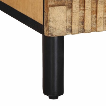vidaXL Ντουλάπι τηλεόρασης καφέ 70x33x46cm μασίφ ξύλο Mango 1 τεμ.