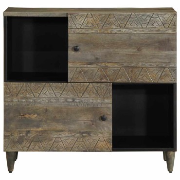 vidaXL Sideboard 80x33x75cm μασίφ ξύλο Mango 1 τεμ.