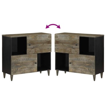 vidaXL Sideboard 80x33x75cm μασίφ ξύλο Mango 1 τεμ.