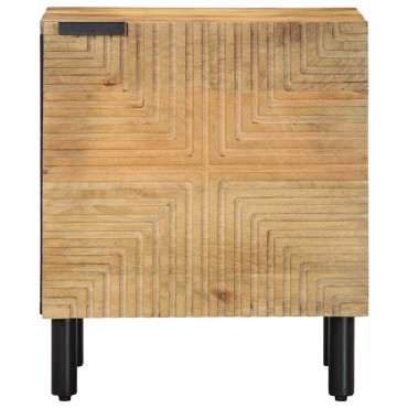 vidaXL Κομοδίνο καφέ 40x33x46cm από μασίφ ξύλο Mango 1 τεμ.