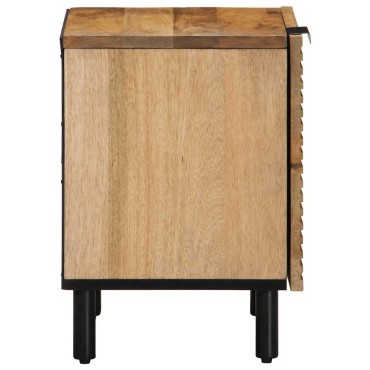 vidaXL Κομοδίνο καφέ 40x33x46cm από μασίφ ξύλο Mango 1 τεμ.