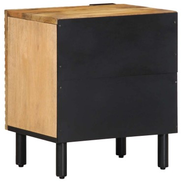 vidaXL Κομοδίνο καφέ 40x33x46cm από μασίφ ξύλο Mango 1 τεμ.