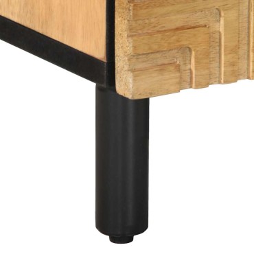 vidaXL Κομοδίνο καφέ 40x33x46cm από μασίφ ξύλο Mango 1 τεμ.