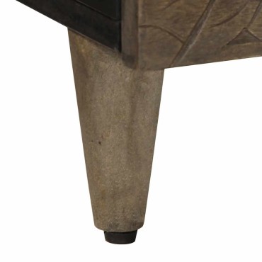 vidaXL Τραπεζάκι σαλονιού ανοιχτό γκρι 100x54x40cm μασίφ ξύλο Mango 1 τεμ.