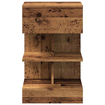 vidaXL Κομοδίνα 2 τεμ. Παλιό ξύλο 40x35x65cm Κατασκευασμένο ξύλο