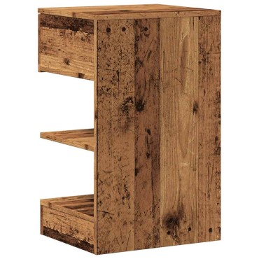 vidaXL Κομοδίνα 2 τεμ. Παλιό ξύλο 40x35x65cm Κατασκευασμένο ξύλο