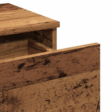 vidaXL Κομοδίνα 2 τεμ. Παλιό ξύλο 40x35x65cm Κατασκευασμένο ξύλο
