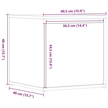 vidaXL Συρτάρι Box Artisan Δρυς 40,5x40x40cm Ξύλο μηχανής