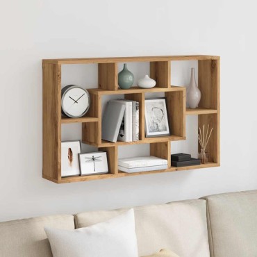 vidaXL Ράφι τοίχου Artisan Oak 85x16x52,5cm Κατασκευασμένο ξύλο 1 τεμ.