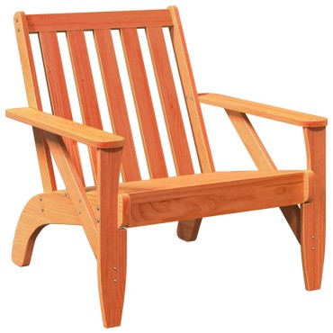 vidaXL Καρέκλες Adirondack κήπου 2 τεμ. κερί καφέ 75x77x77cm