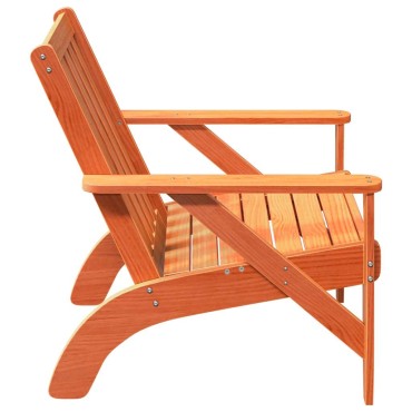 vidaXL Καρέκλες Adirondack κήπου 2 τεμ. κερί καφέ 75x77x77cm