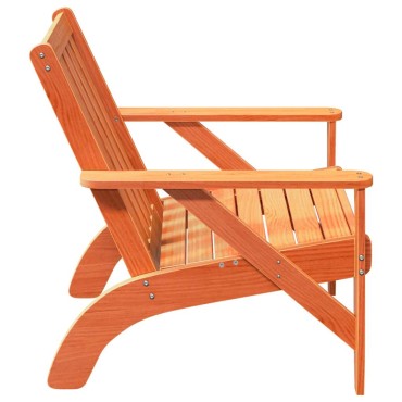 vidaXL Καρέκλα κήπου Adirondack Wax Brown 75x77x77cm 1 τεμ.