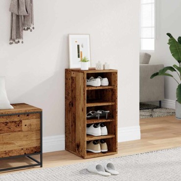 vidaXL Παπουτσοθήκη Παλιό Ξύλο 32x35x70cm από Μοριοσανίδα