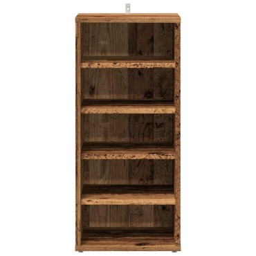 vidaXL Παπουτσοθήκη Παλιό Ξύλο 32x35x70cm από Μοριοσανίδα