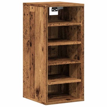 vidaXL Παπουτσοθήκη Παλιό Ξύλο 32x35x70cm από Μοριοσανίδα
