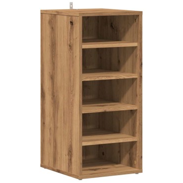 vidaXL Παπουτσοθήκη Τεχνίτης Δρυς 32x35x70cm από Επεξεργασμένο Ξύλο