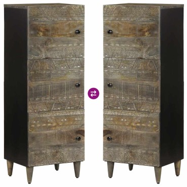 vidaXL Ντουλάπι 40x33x110cm από Μασίφ Ξύλο Μάνγκο 1 τεμ.