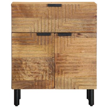 vidaXL Κομοδίνο καφέ 50x33x60cm μασίφ ξύλο Mango 1 τεμ.