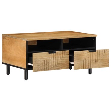vidaXL Τραπεζάκι σαλονιού καφέ 80x54x40cm μασίφ ξύλο Mango 1 τεμ.