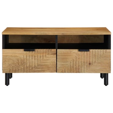 vidaXL Τραπεζάκι σαλονιού καφέ 80x54x40cm μασίφ ξύλο Mango 1 τεμ.