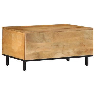 vidaXL Τραπεζάκι σαλονιού καφέ 80x54x40cm μασίφ ξύλο Mango 1 τεμ.