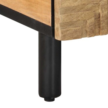 vidaXL Τραπεζάκι σαλονιού καφέ 80x54x40cm μασίφ ξύλο Mango 1 τεμ.