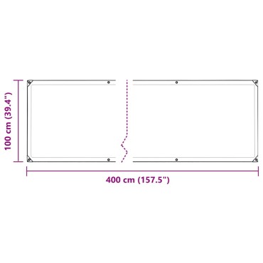 vidaXL Κάλυμμα φυτών με οπές 1x4 m PVC