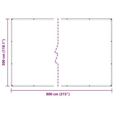 vidaXL Κάλυμμα φυτών με οπές 3x8 m PVC