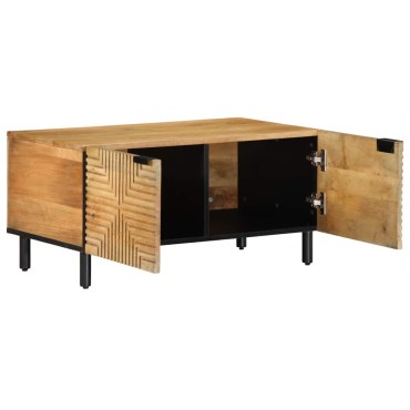 vidaXL Τραπεζάκι σαλονιού καφέ 80x50x40cm μασίφ ξύλο Mango 1 τεμ.