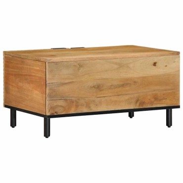 vidaXL Τραπεζάκι σαλονιού καφέ 80x50x40cm μασίφ ξύλο Mango 1 τεμ.