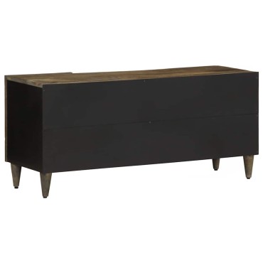 ντουλάπι τηλεόρασης vidaXL ανοιχτό γκρι 105x33,5x46cm μασίφ ξύλο Mango