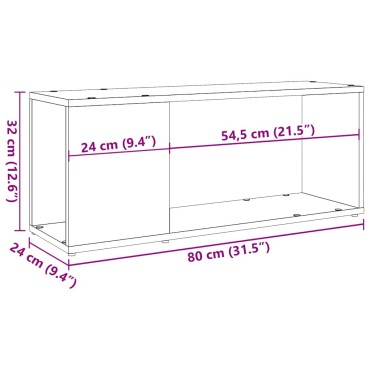 vidaXL Ντουλάπι τηλεόρασης Artisan Oak 80x24x32cm Κατασκευασμένο ξύλο 1 τεμ.