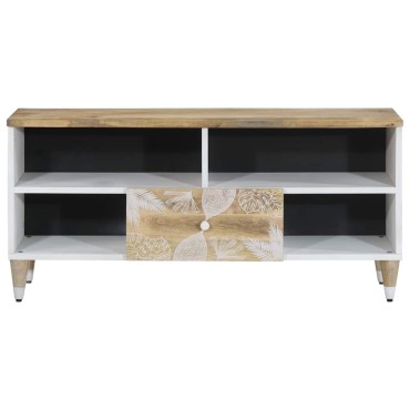 ντουλάπι τηλεόρασης vidaXL 100x33,5x46cm μασίφ ξύλο Mango