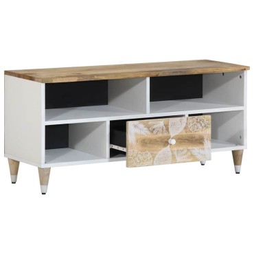 ντουλάπι τηλεόρασης vidaXL 100x33,5x46cm μασίφ ξύλο Mango