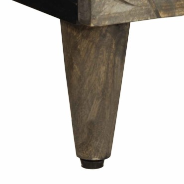 vidaXL κομοδίνο ντουλάπι ανοιχτό γκρι 50x33x60cm μασίφ ξύλο Mango 1 τεμ.