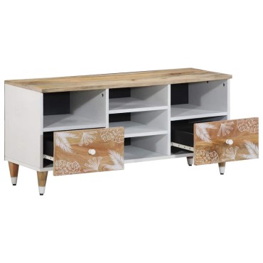 ντουλάπι τηλεόρασης vidaXL 100x33,5x46cm μασίφ ξύλο Mango