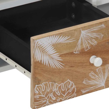 ντουλάπι τηλεόρασης vidaXL 100x33,5x46cm μασίφ ξύλο Mango