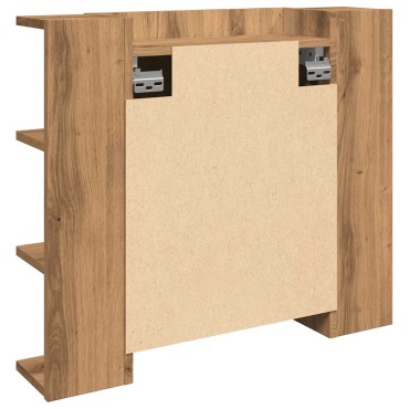 vidaXL Ντουλάπι καθρέφτη με LED Artisan Oak 70x16,5x60cm 1 τεμ.