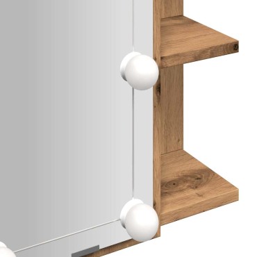 vidaXL Ντουλάπι καθρέφτη με LED Artisan Oak 70x16,5x60cm 1 τεμ.