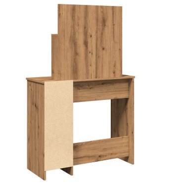 vidaXL Κομοδίνο με καθρέφτη Artisan Oak 86,5x35x136cm