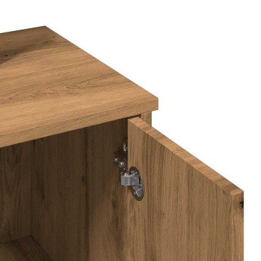 vidaXL Κομοδίνο με καθρέφτη Artisan Oak 86,5x35x136cm