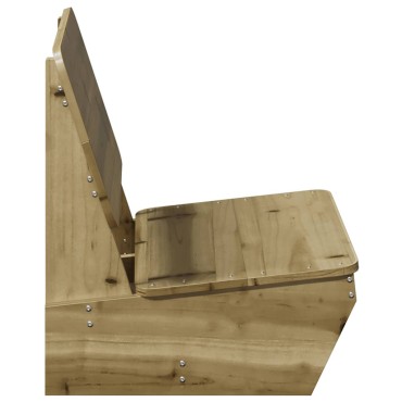 Καρέκλα κήπου vidaXL 60x64x70,5cm Εμποτισμένο ξύλο πεύκο 1 τεμ.