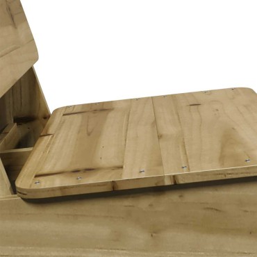 Καρέκλα κήπου vidaXL 60x64x70,5cm Εμποτισμένο ξύλο πεύκο 1 τεμ.