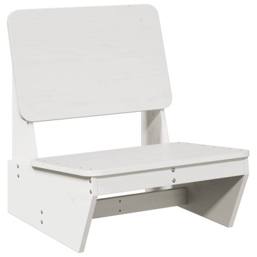 vidaXL Καρέκλες κήπου 2 τεμ. Λευκό 60x64x70,5cm Ξύλο πεύκο μασίφ